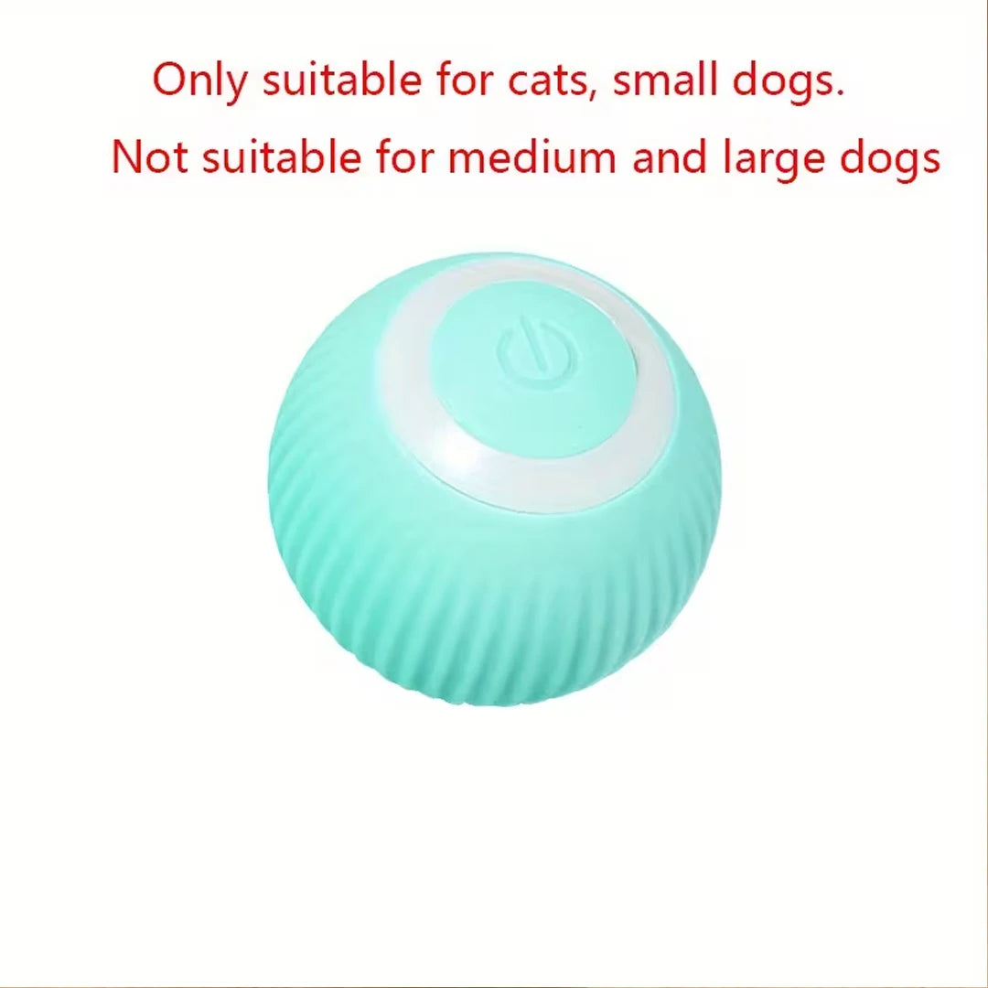 Automatic Rolling Ball Cat Toy USB Rechargeable Interactive Motion Activated Glow in the Dark Silicone Pet Ball Toy Safe for All