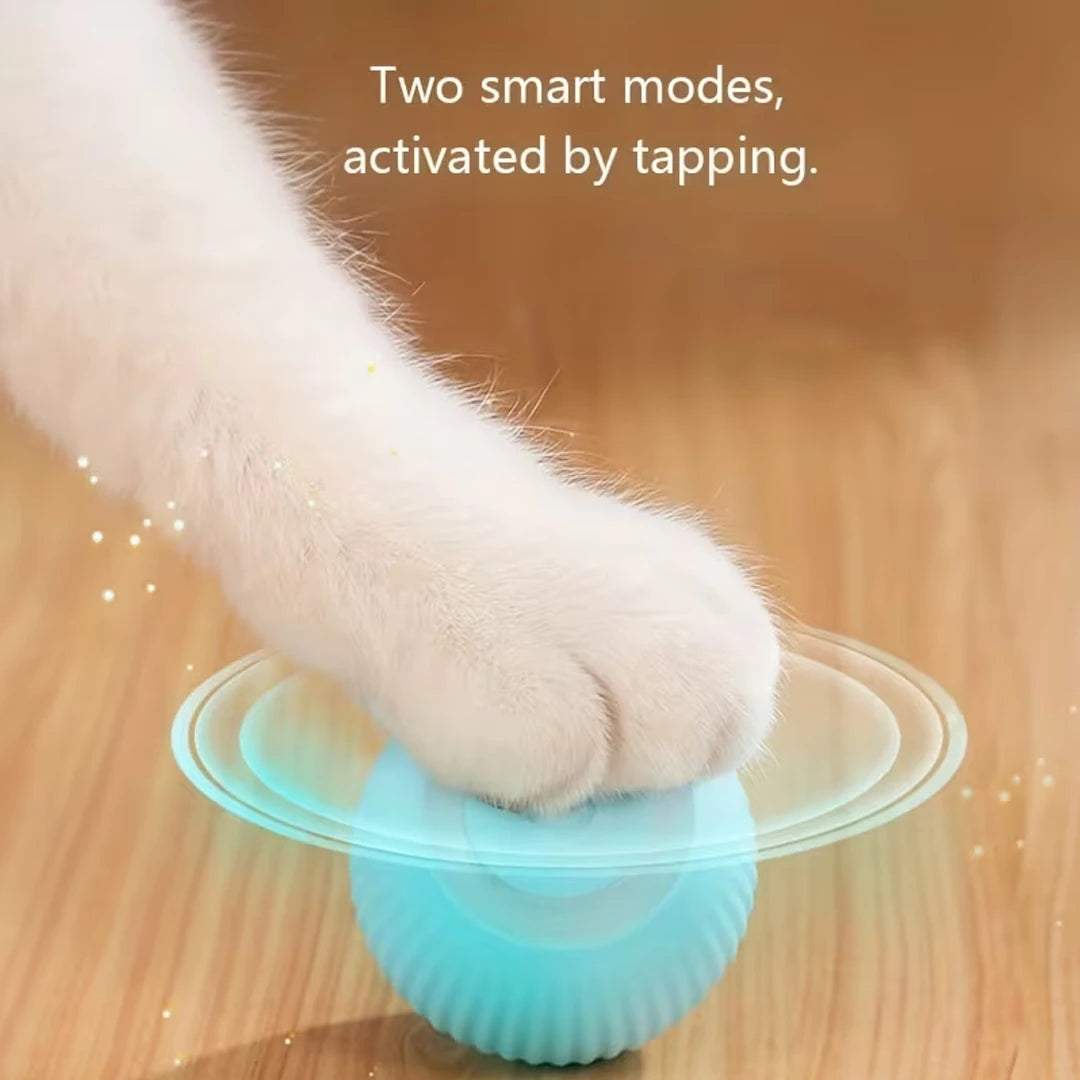 Automatic Rolling Ball Cat Toy USB Rechargeable Interactive Motion Activated Glow in the Dark Silicone Pet Ball Toy Safe for All